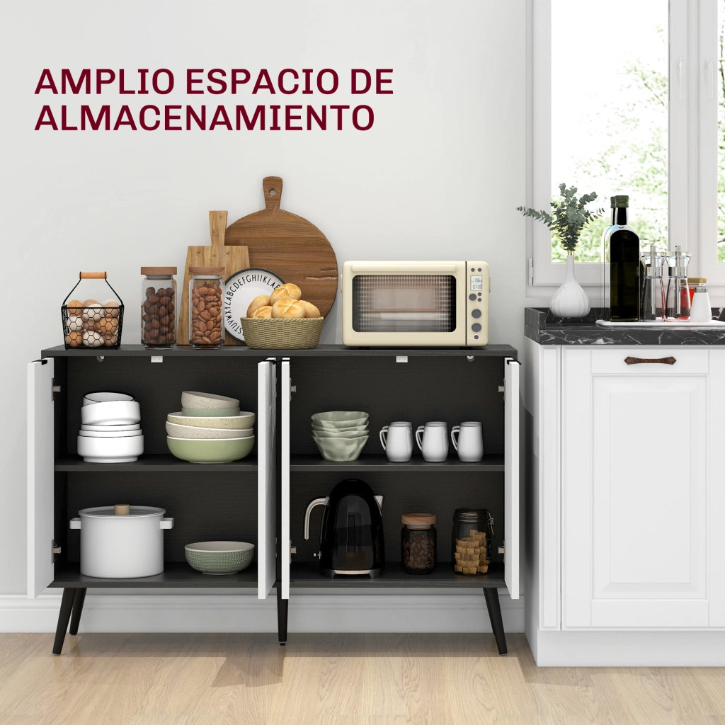 Armadio ¨C zephmum ¨C Bianco e nero 120x35x77,4 cm