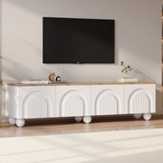 Mobile porta TV da 180 cm bianco e effetto legno