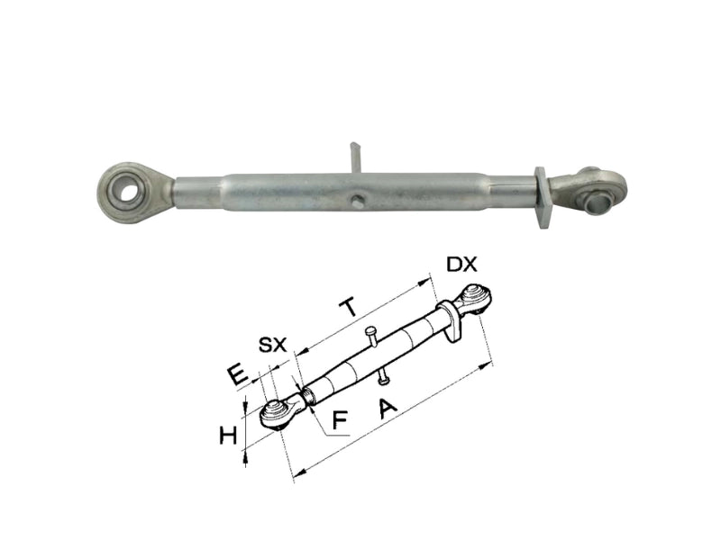 Braccio terzo punto meccanico C1 filetto M27x3 completo - 50023