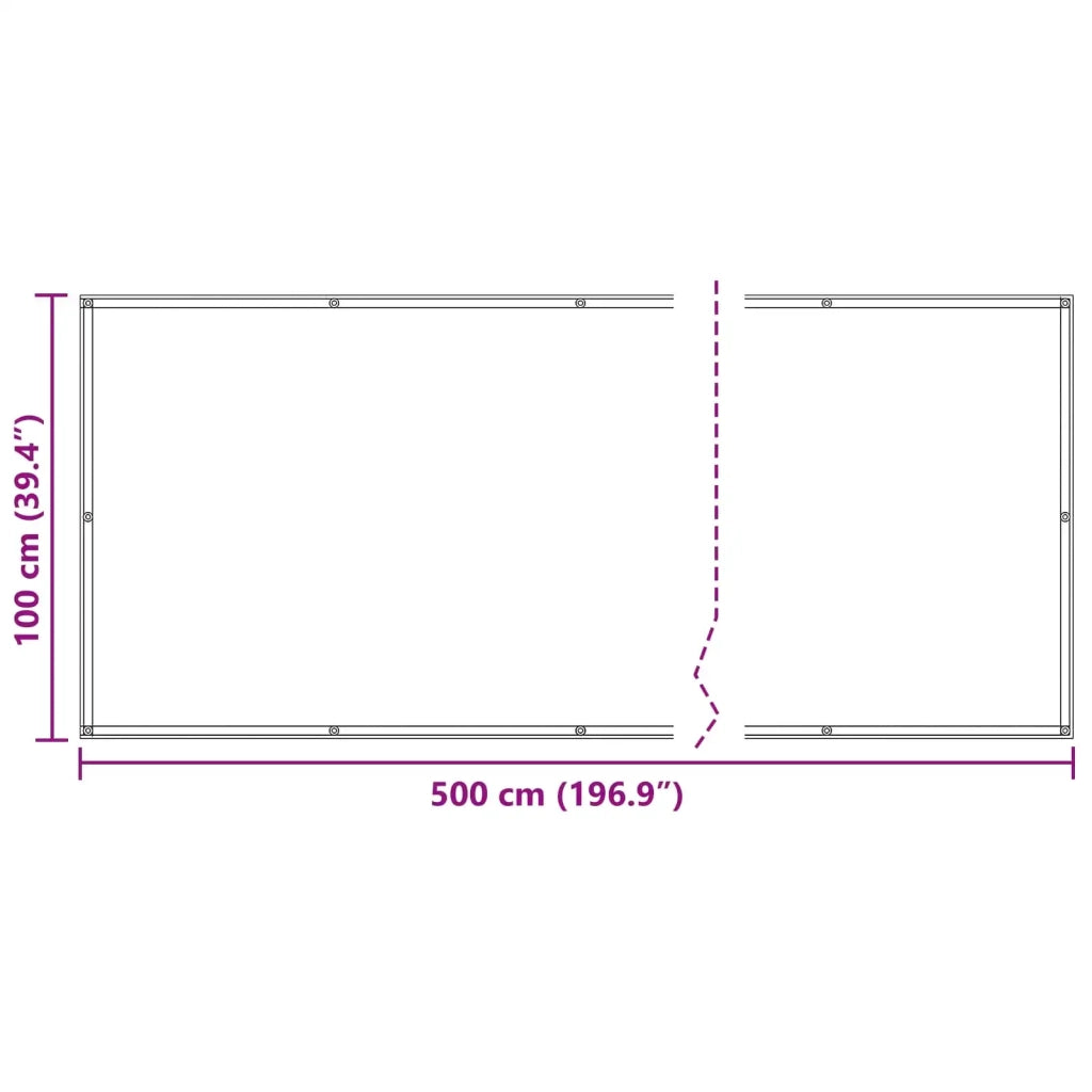 Schermo da balcone-Pannello per balcone Blu e Bianco 100 x 500 cm