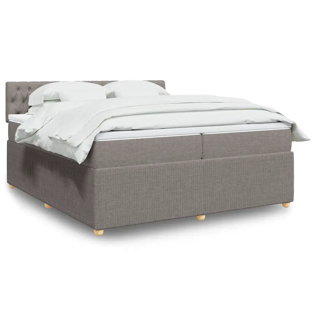 Giroletto a Molle con Materasso Tortora 200x200 cm in Tessuto 3287574