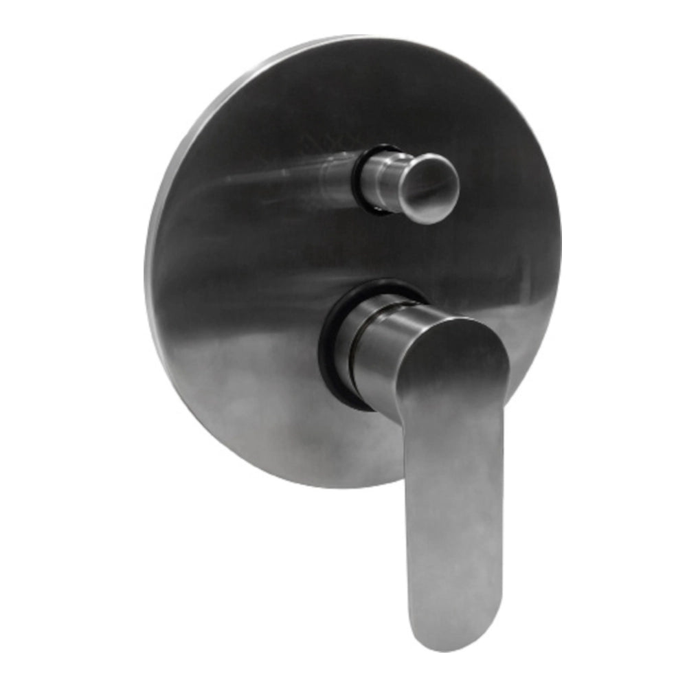 Miscelatore doccia parete oceania ad incasso con deviatore ottone nickel spazzolato *** confezione 1