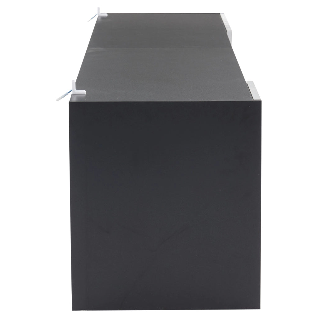 Mobile TV 180x40x45 cm con LED e 2 cassetti in truciolare bianco e nero