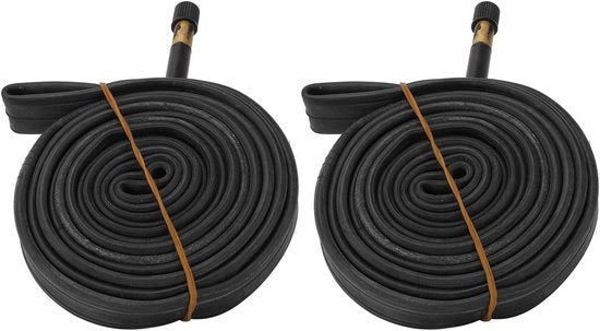 Pneumatici per bicicletta da interni - 700x23C - gomma butilico - valvola Schrader - inclusi 2 illuminatori per pneumatici - assorbimento shock - pneumatici per bicicletta