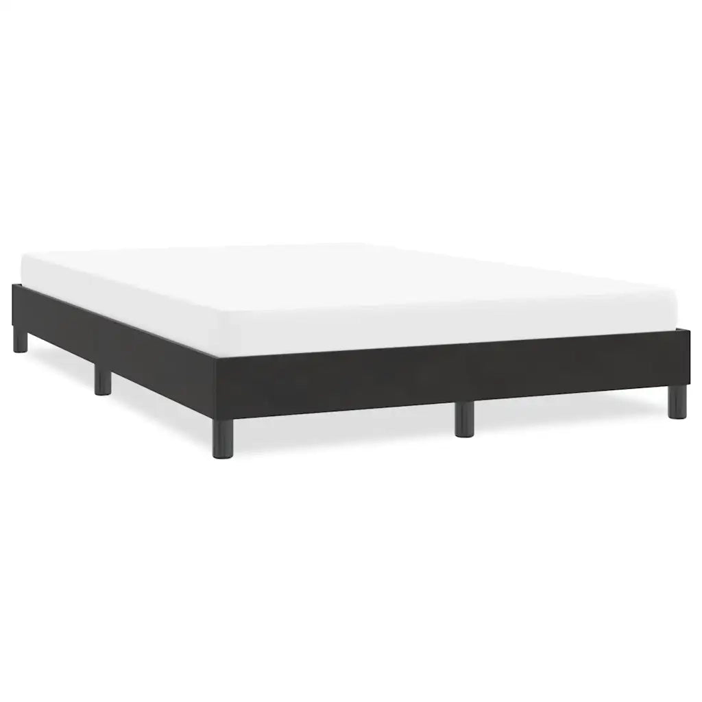 Giroletto senza Materasso-Struttura Letto Nero 160x220 cm in Velluto