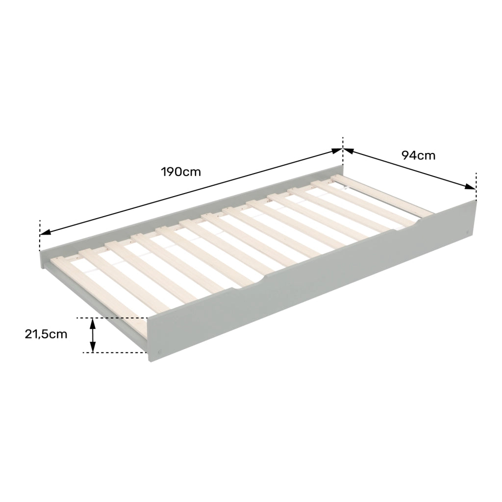 Letto a cassetti in legno