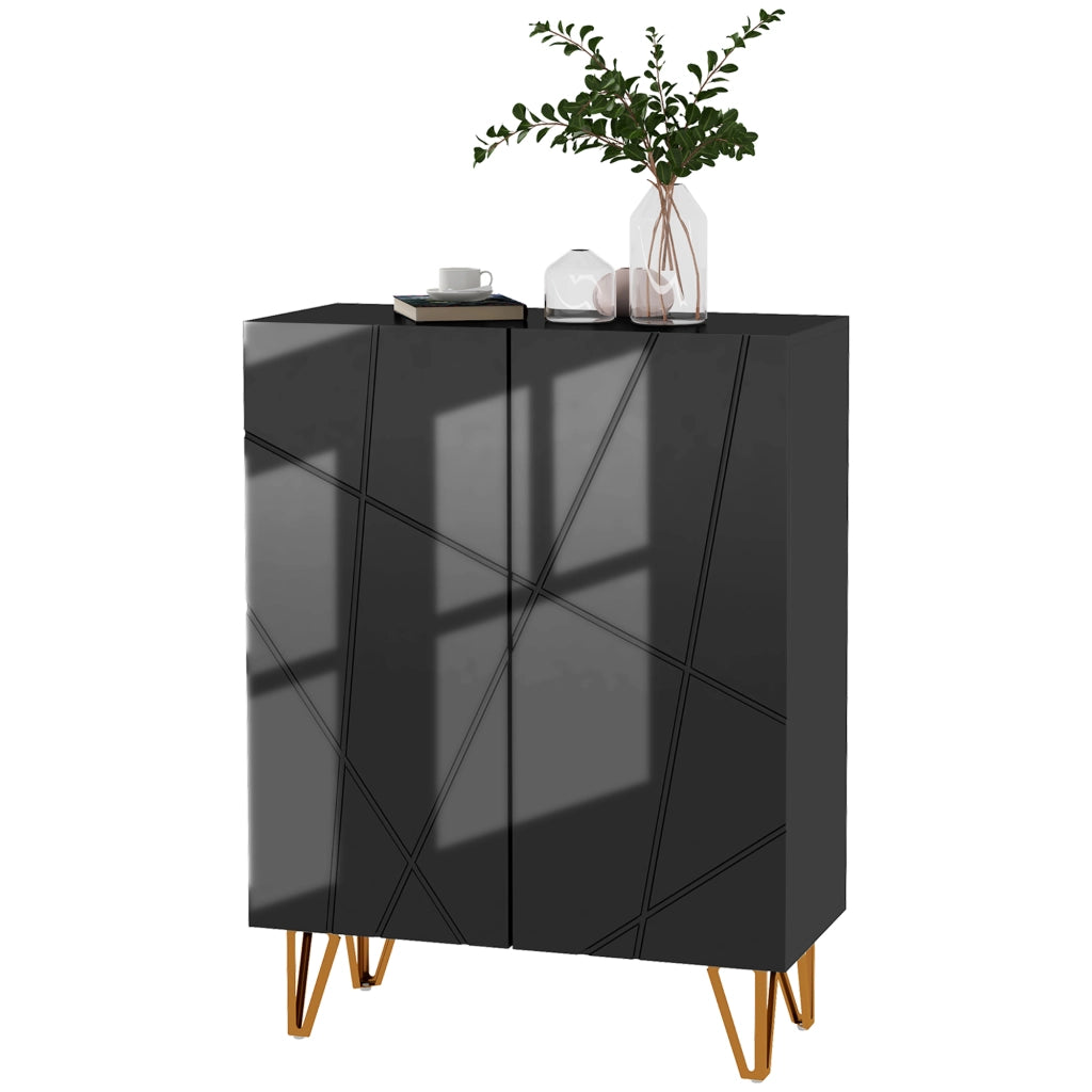 Scarpiera ¨C Minimal ¨C Nero 72x31.5x95