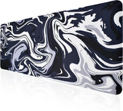 Gaming-muismat antislip grande 80x30x3 mm in nero e bianco per scrivania.