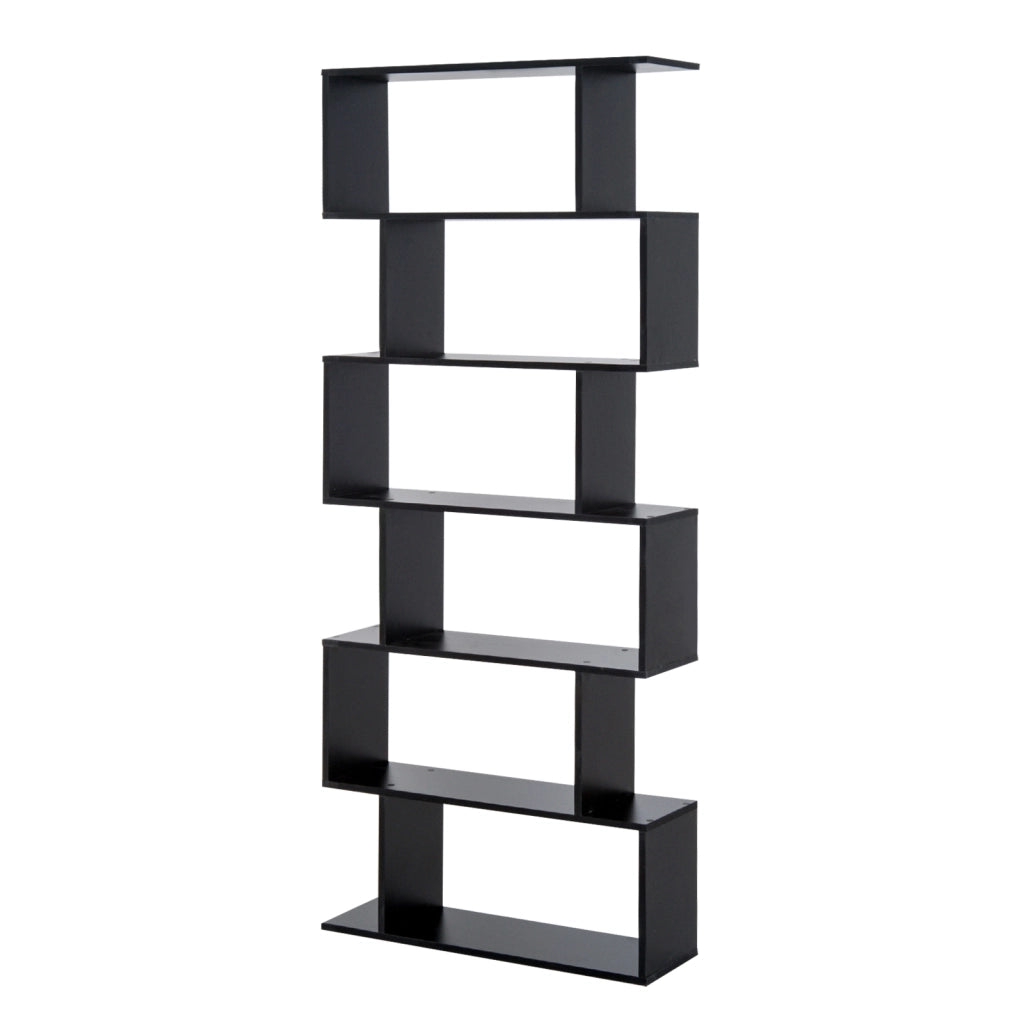 Libreria con 6 ripiani ¨C Xylo ¨C legno nero 80x23x192 cm