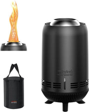 Fuoco Esterno con Borsa di Stoccaggio - Caminetto a Tabella per Balcone/Camping a Bassa Fumata - Pellet e Legna 15x30.5cm - Cucina da Campo Portatile in Acciaio Inossidabile Nero