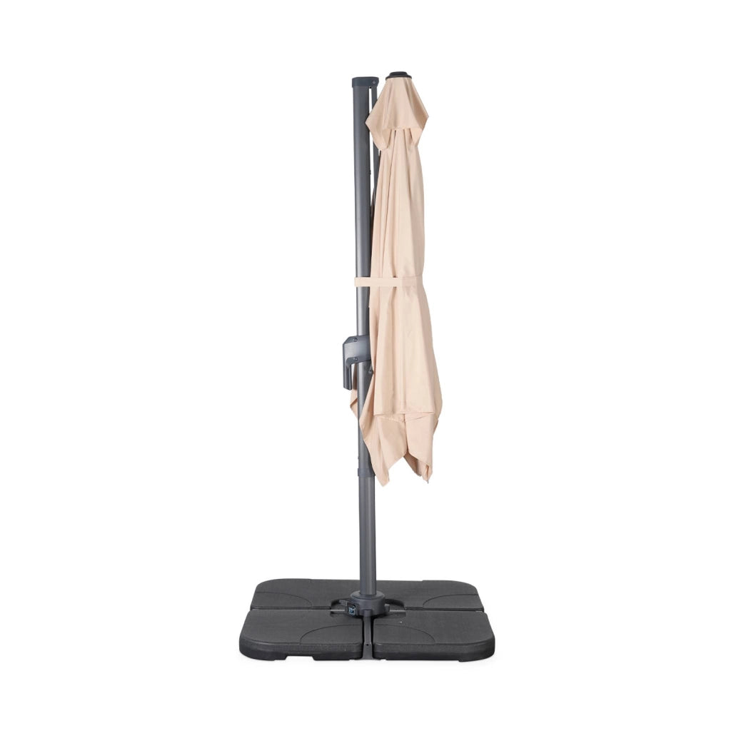 Ombrellone rettangolare eccentrico, 3x2m, beige