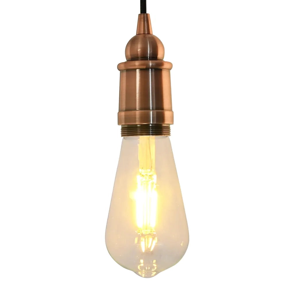 Portalampade 2 pz Rosso Bronzo E27 4106539