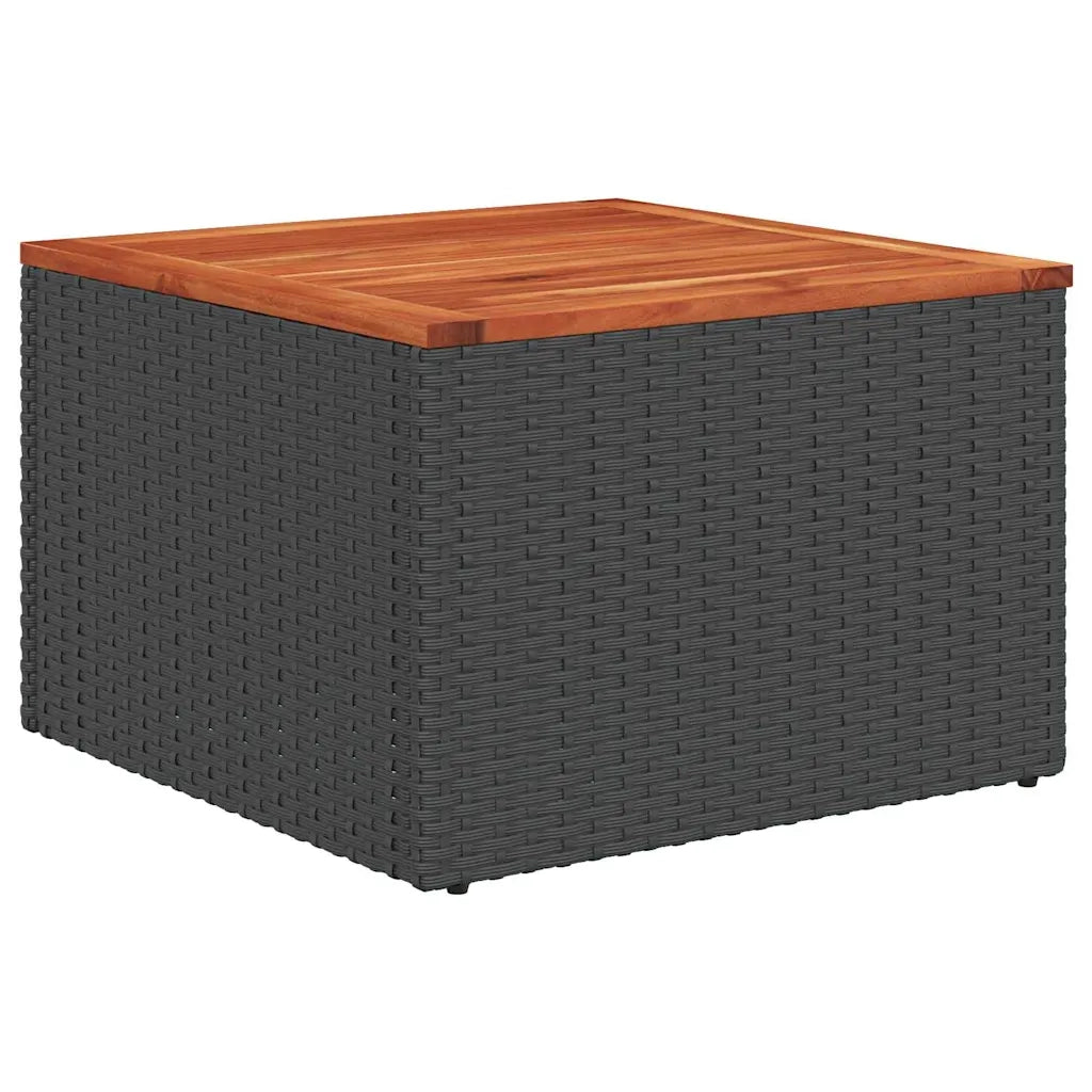 Set Divano da Giardino con cuscino 6 pcs Nero polyrattan 3359624