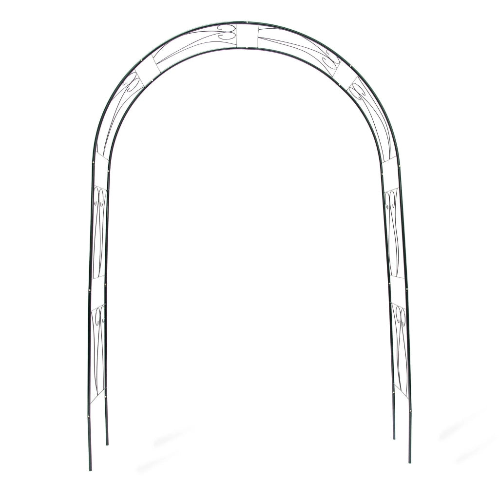 Arco per rose supporto decorativo giardino 233 x 100 x 50 cm in acciaio nero 13_0003177
