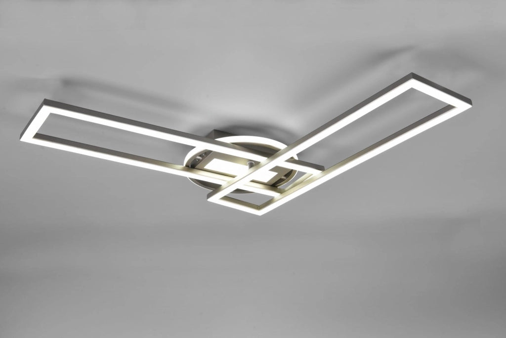 Plafoniera LED moderna RL Twister argento 30W 4500lm