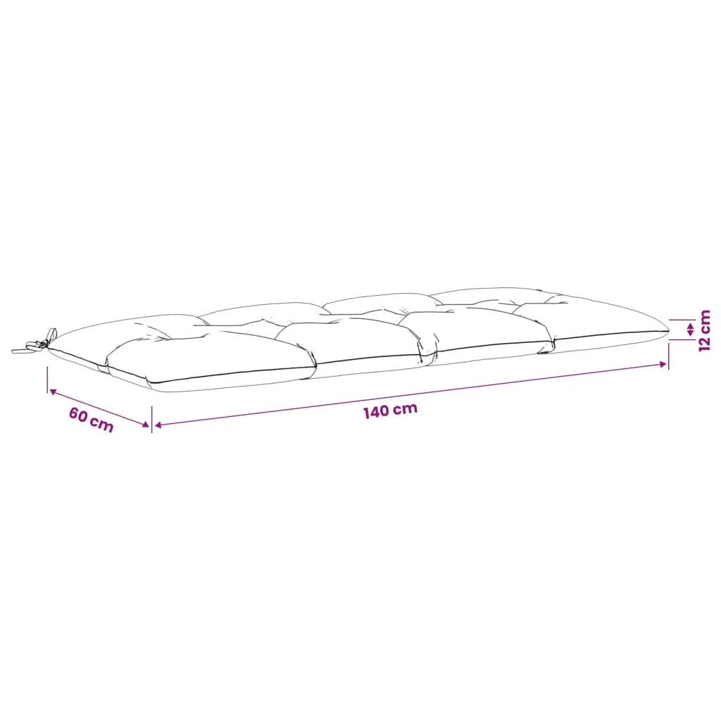 Cuscini per Panchina VIANEN 2 pz 100% Poliestere Nero 952741