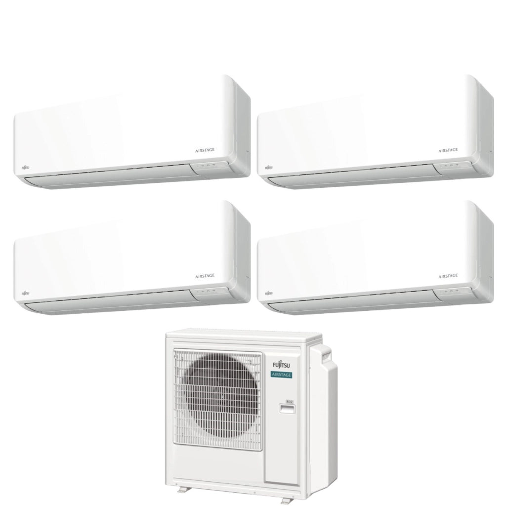 Climatizzatore Condizionatore Fujitsu Quadri Split Inverter serie KM AIRSTAGE 9+12+12+12 con AOEG30KBTA4 R-32 Wi-Fi Integrato 9000+12000+12000+12000