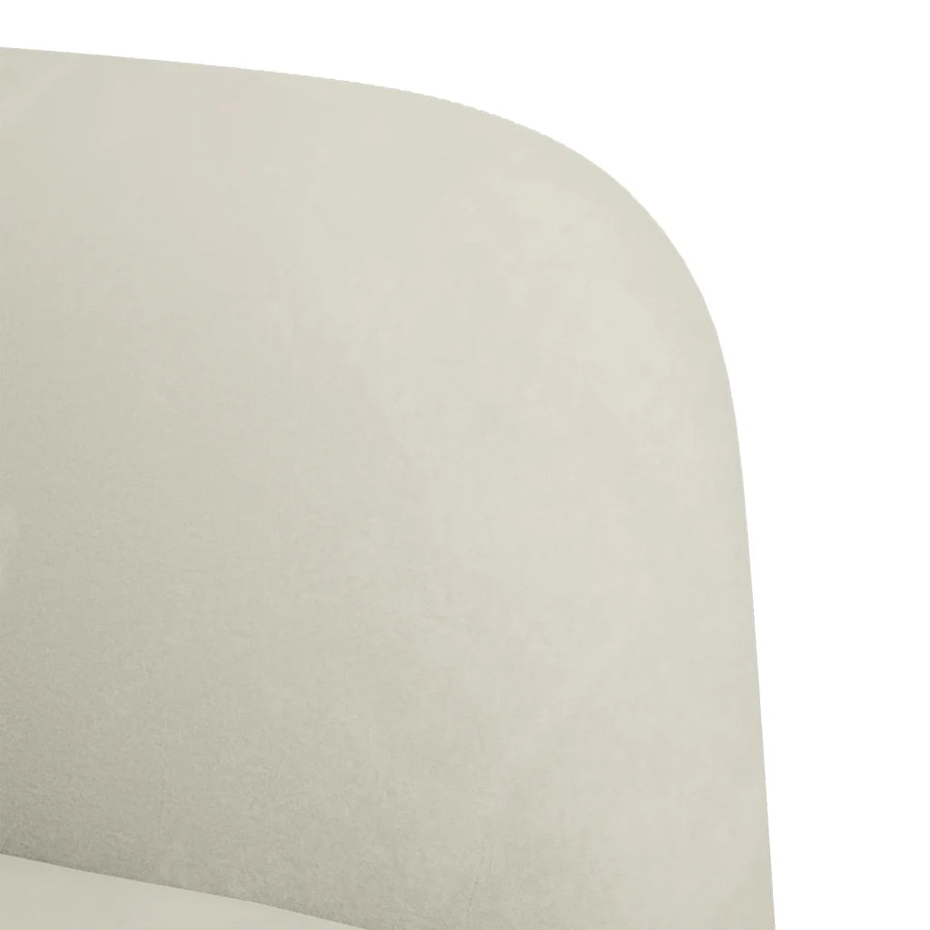 Divano Divanetto Crema 109 cm in Velluto 4100594