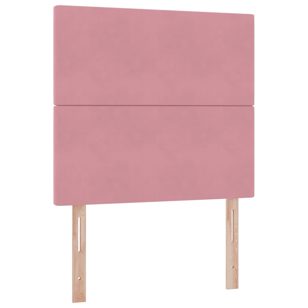 Letto con contenitore e materasso Rosa 90 x 200 cm Velluto 3371948