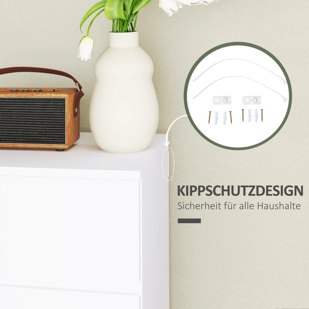 Cassettiera com¨° sideboard 4 cassetti ¨C Minimal ¨C bianco 55x33x80