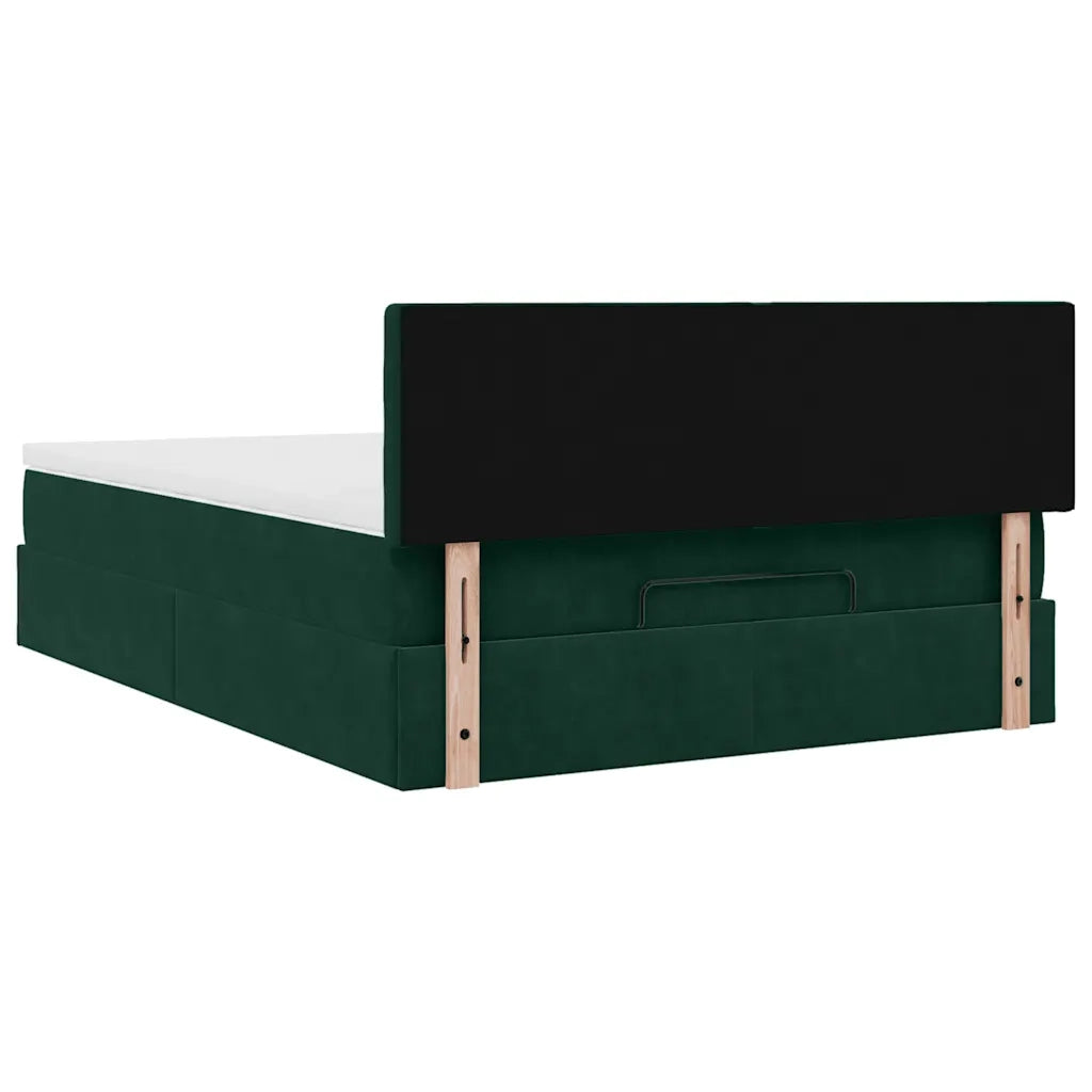 Struttura Letto Pouf con Materasso 140x190 cm in Velluto 3311918