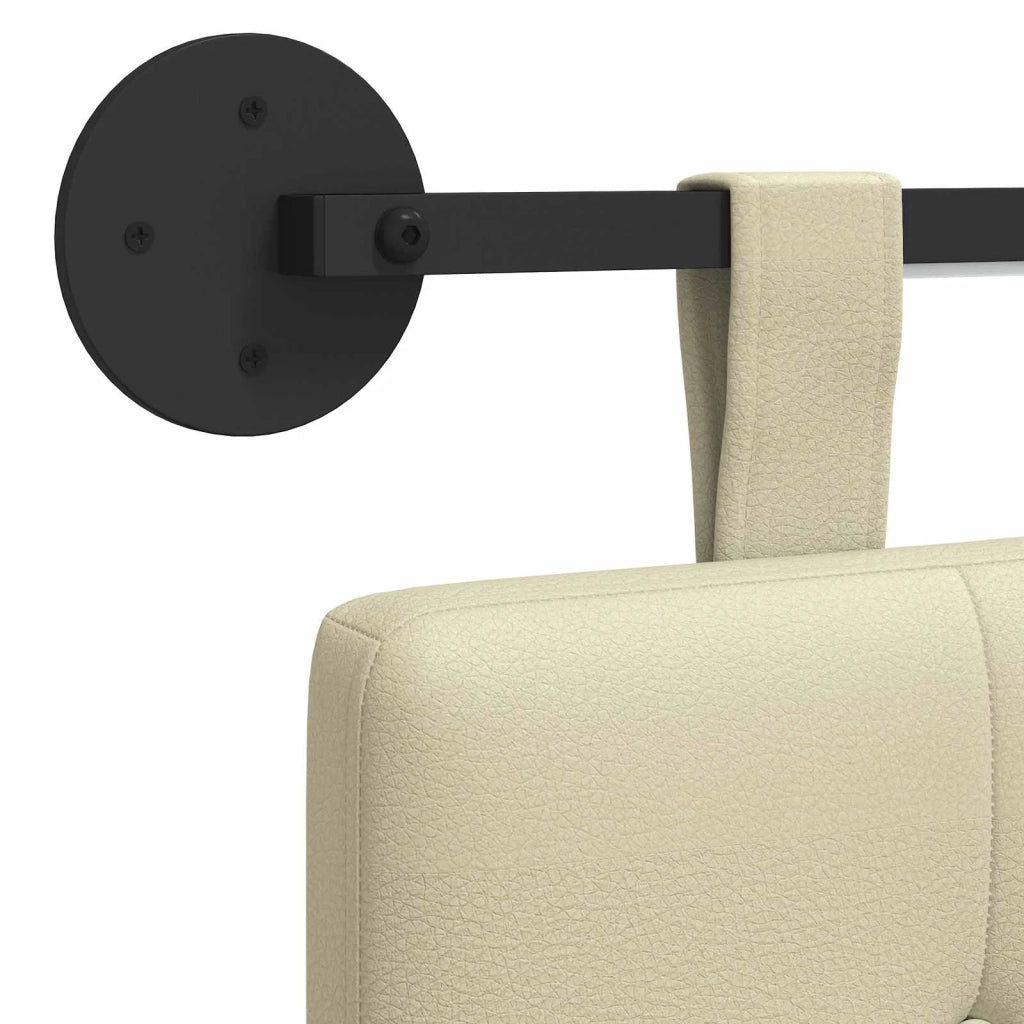 Testiera | Testata sospesa Con luce LED Crema Similpelle
