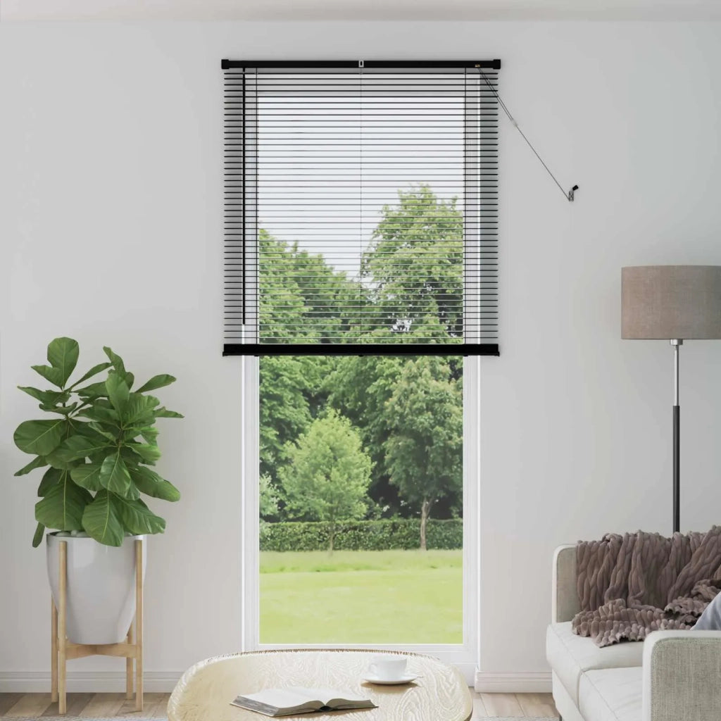 Tenda Veneziana | Tenda a lamelle Nero 213 x 70 cm 25 mm PVC