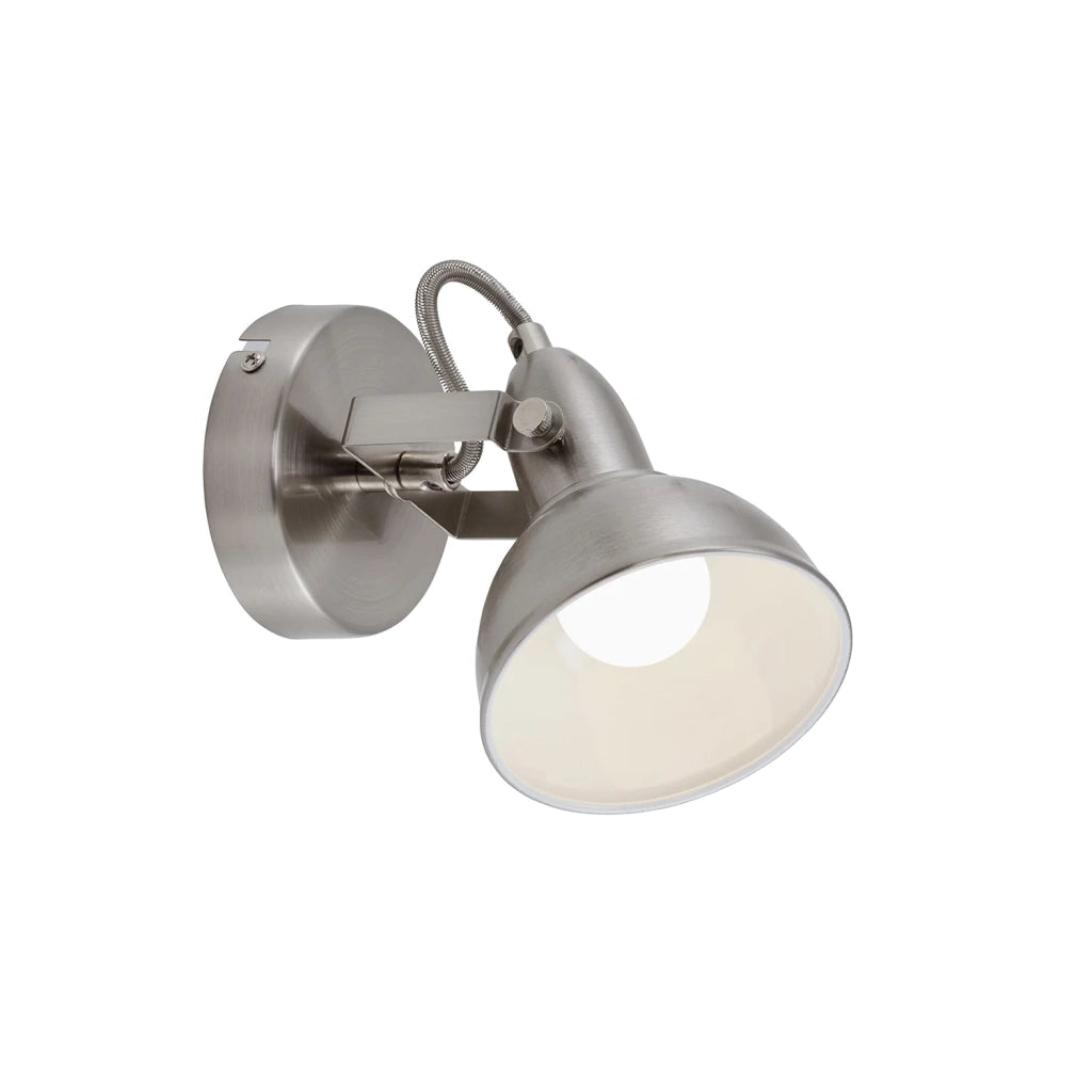 Spot Vintage Soft Metallo Bianco 1 Luce E14