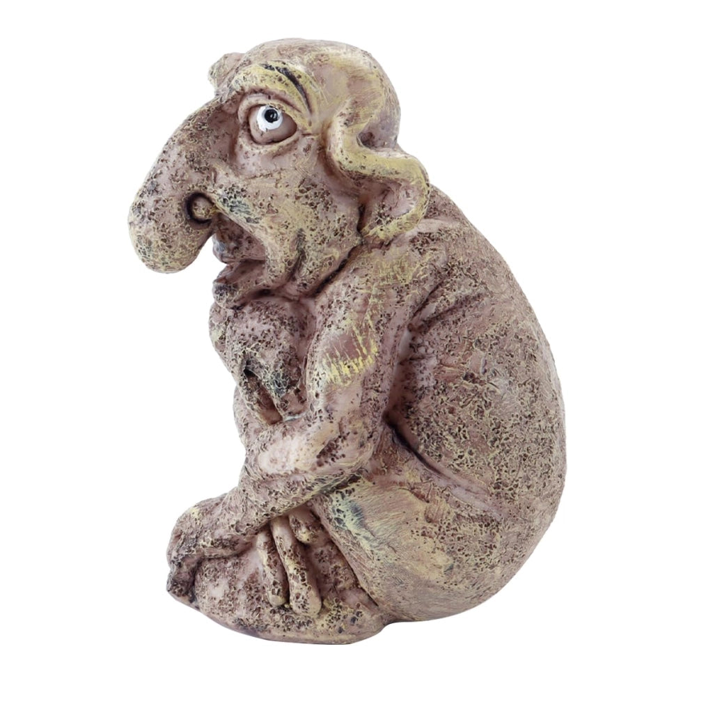 Statua in resina Gargoyle gotico, guardiano in agguato con ginocchia intrecciate, decorazione per esterni, scultura esotica, ornamento fatto a mano