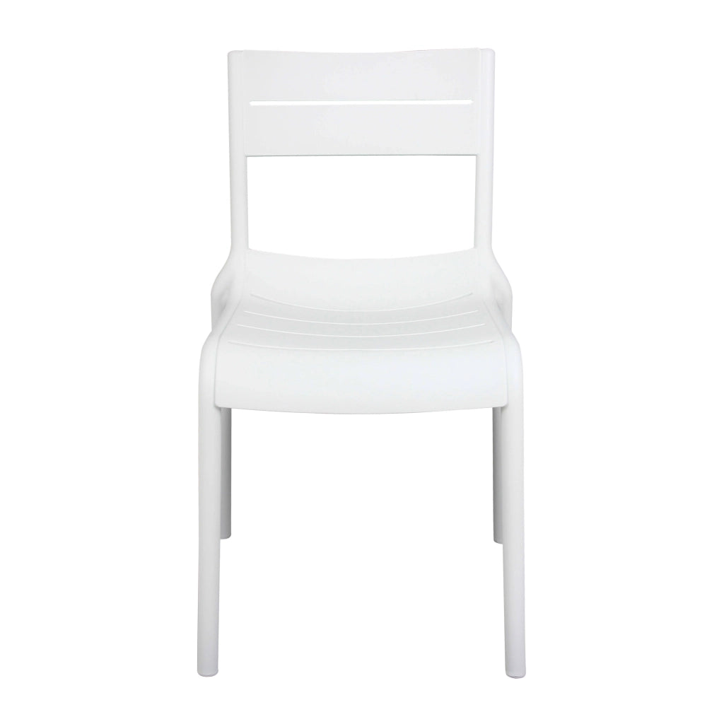 Oviala - Set di 4 sedie da giardino in plastica bianca