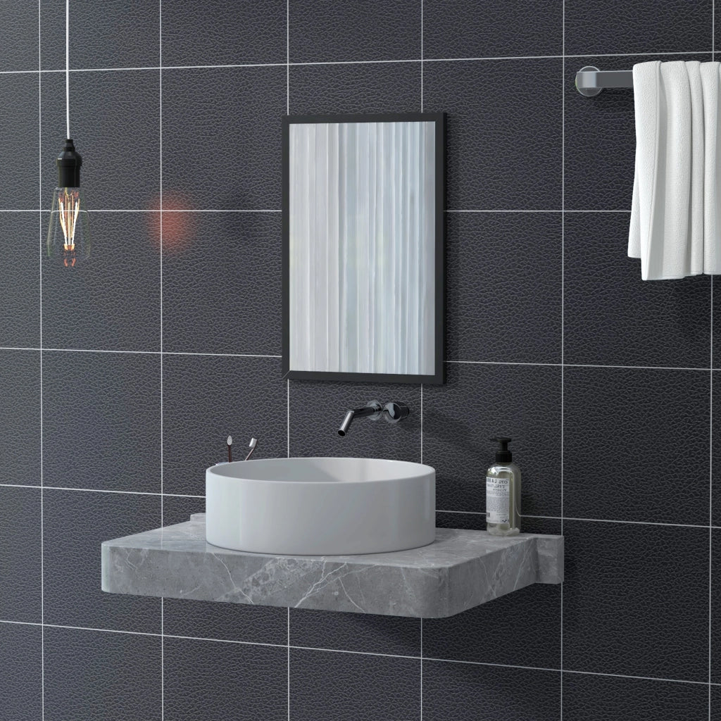 Specchio da Parete ¨C Minimal ¨C Legno Nero 60x40