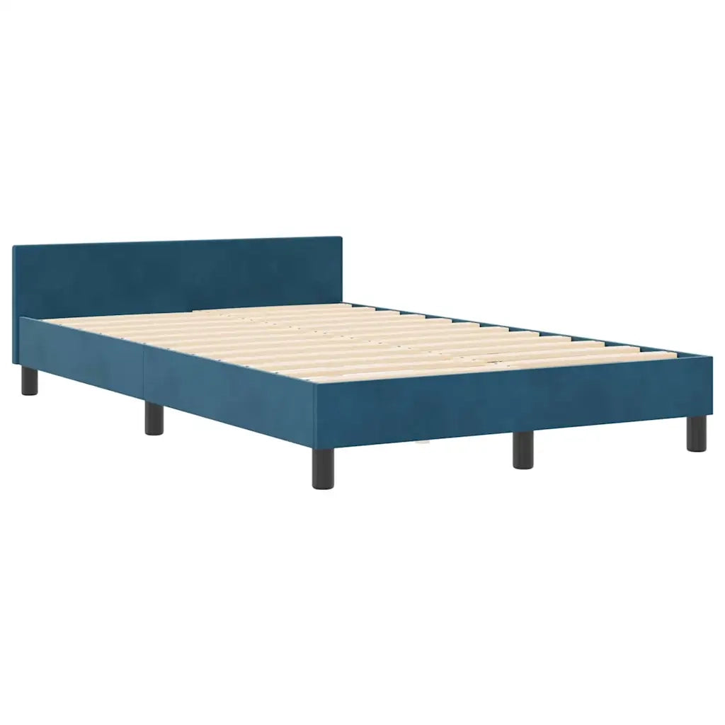 Letto a molle con testiera Blu Scuro 120 x 190 cm Velluto 3344997