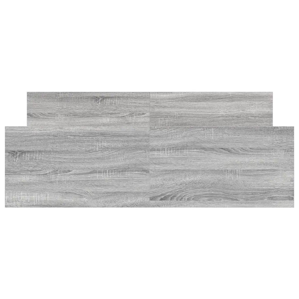 Letto matrimoniale | Letto per adulti | Giroletto con Testiera e Pediera Grigio Sonoma 135x190 cm
