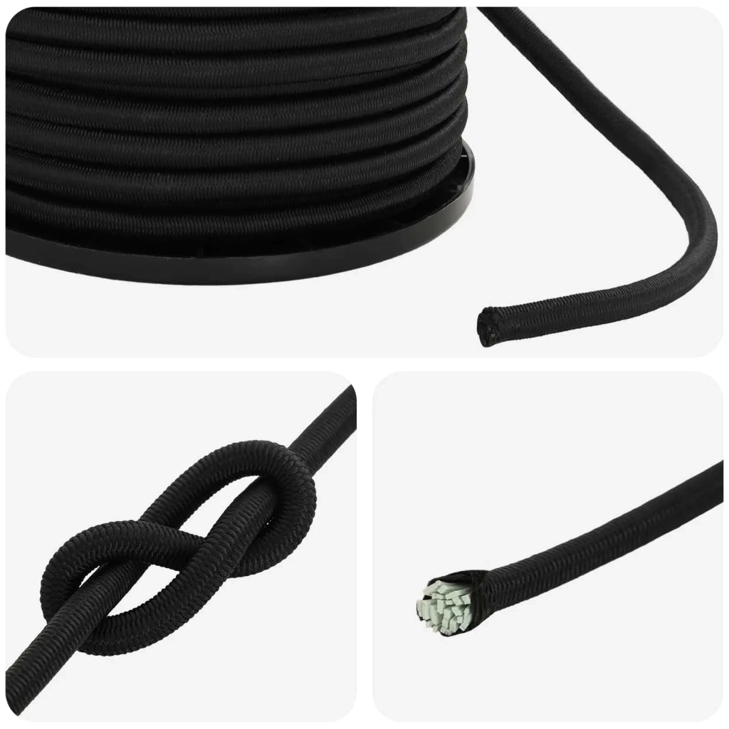 Corde Bungee 6 mm Nero PP e gomma 42047627