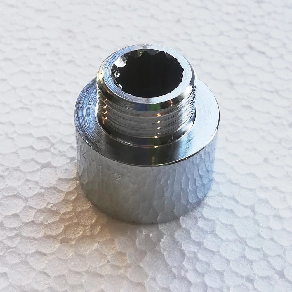 Prolunga ridotta da f 1''x m 3/4'' in ottone cromato