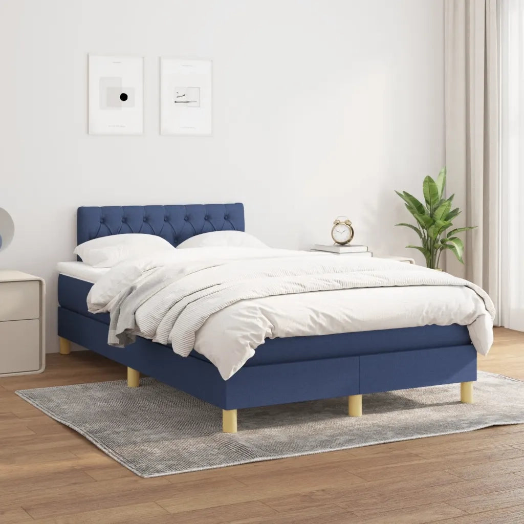 Giroletto a Molle con Materasso Blu 120x190 cm in Tessuto 3269799