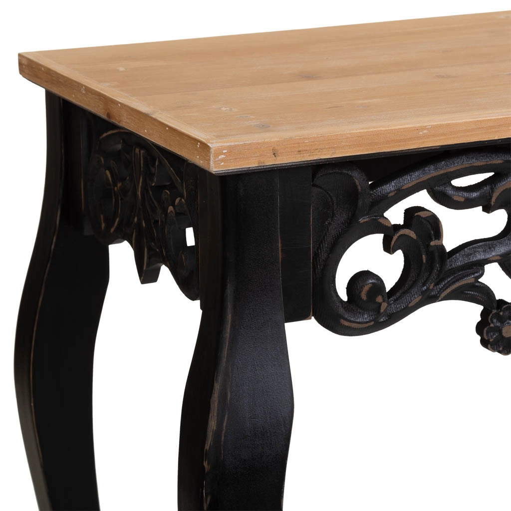 Mobile da ingresso in legno nero 111x40x77h