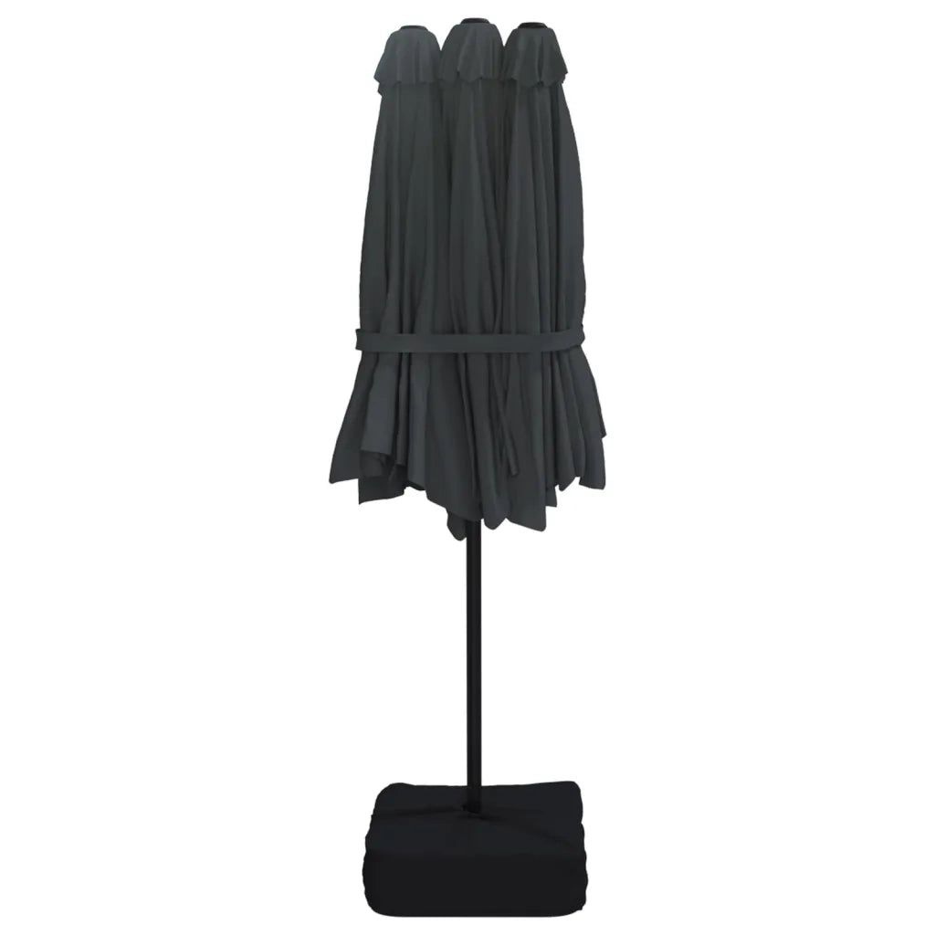 Ombrellone a Doppia Testa Nero 449x265 cm 362951