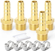 Connettori a knel 12mm OD - Colonna a guaina in rame - Connettore maschile BSP - 5 pezzi - Resistenti a alta temperatura e pressione - Installazione efficiente - Flessibile tubo con connettore