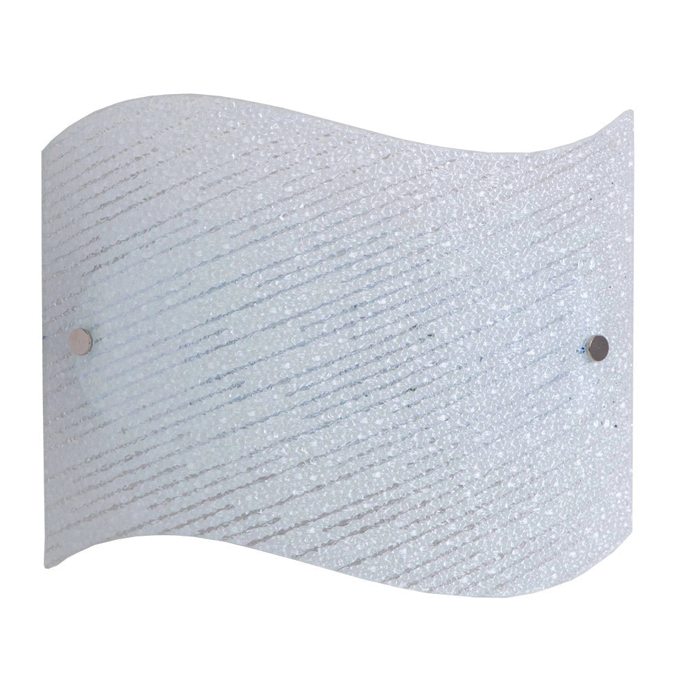 Applique 1xE27 Finali Cromo Vetro Lastra Graniglia Bianco E-Energy Zoe