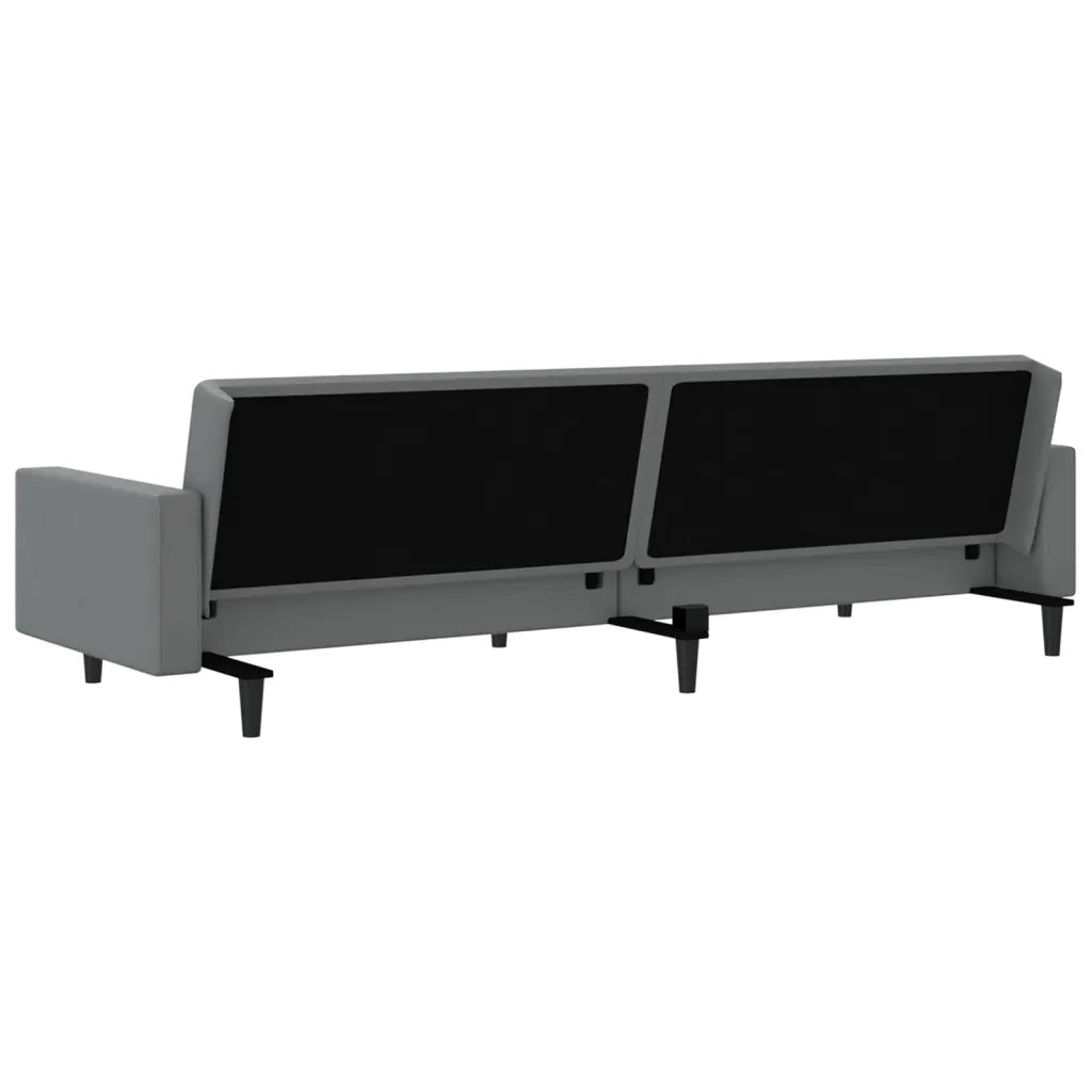 Divano letto | Sof¨¤ letto | Letto singolo a 2 Posti Grigio in Similpelle