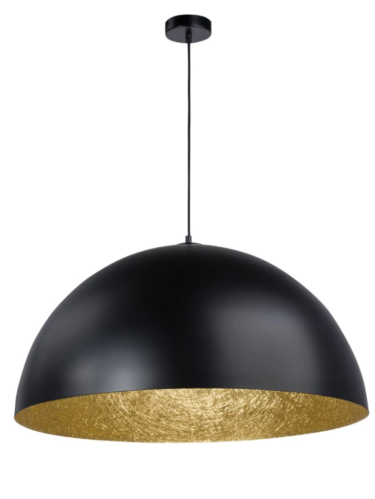 Lampada a sospensione Sfera nero oro Ø50 E27 Sigma