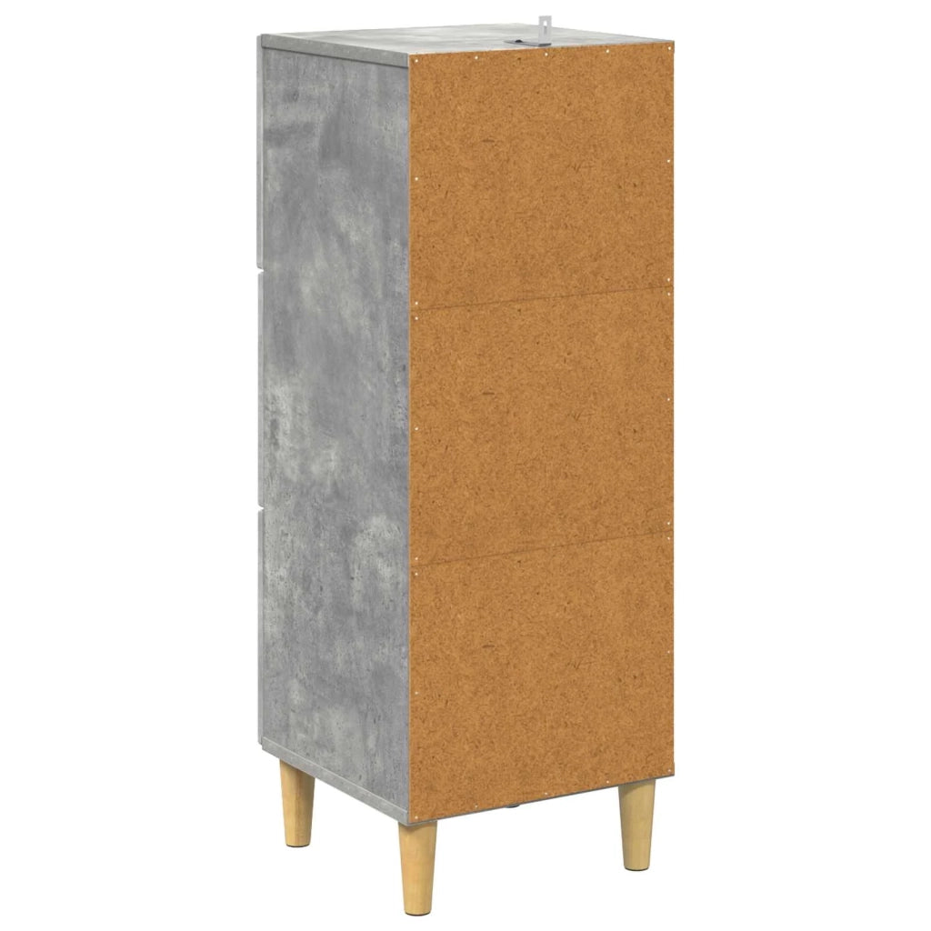 Mobile con Cassetti Grigio Cemento 33 x 34,5 x 90 cm 894618