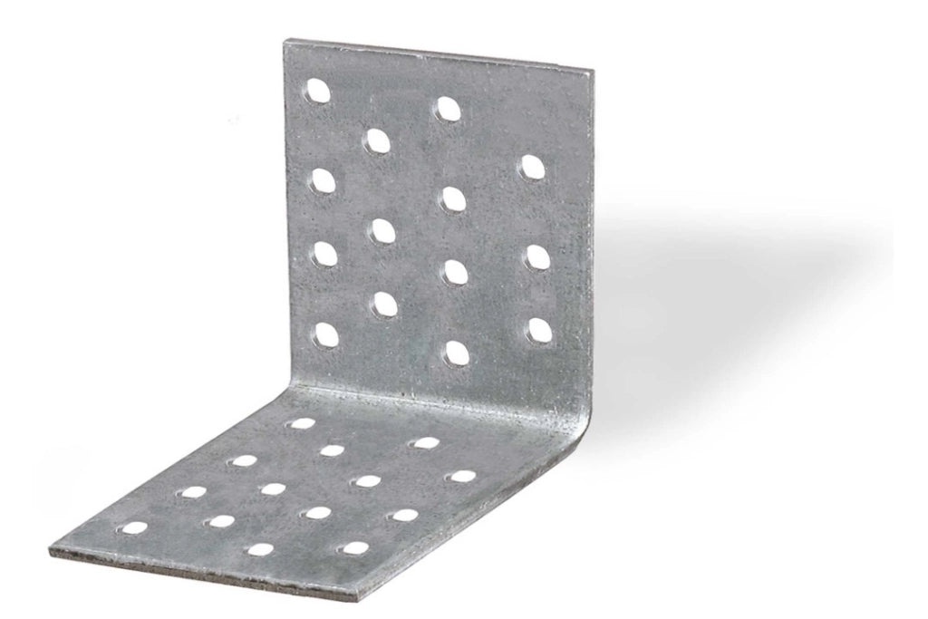 Giunto Ad Angolo Forato Mm 2,5 40X40X60 Zincato Set 2 Pezzi - Masidef