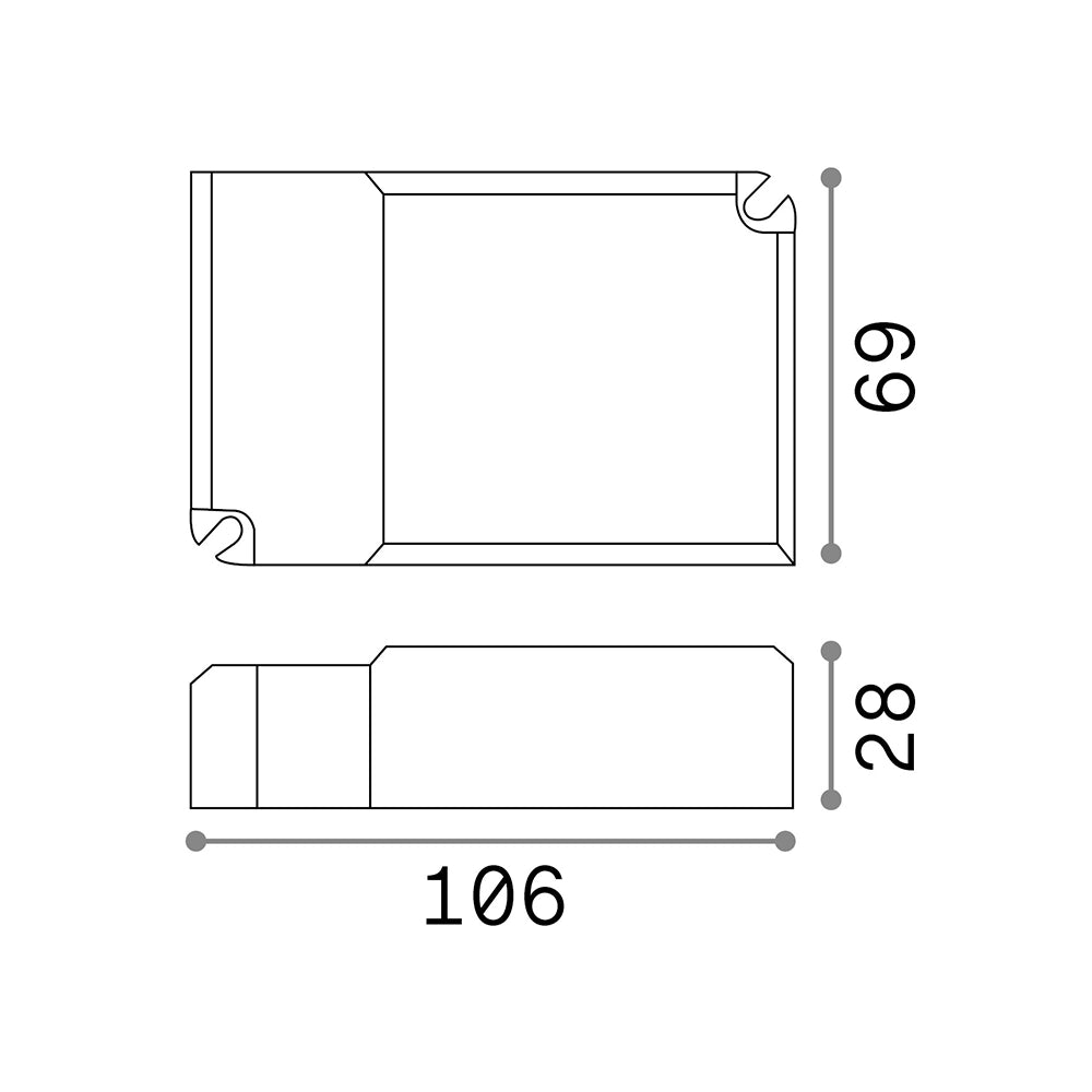 Driver Dimmerabile Led Panel Metallo 1-10V 42W 1000Ma