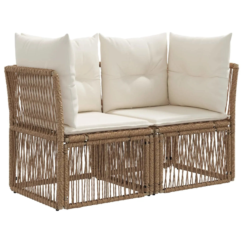 Set Divano da Giardino 4 pz Beige polyrattan 3434130