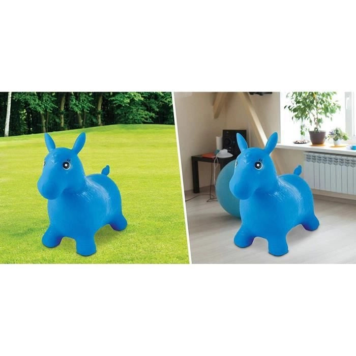 gonfiabile cavallo ponticello blu