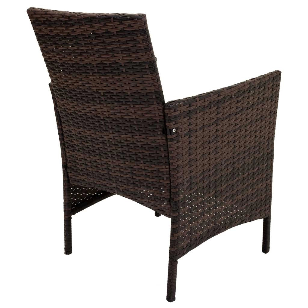 Set tavolo marrone e 2 poltrone