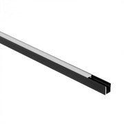 Profilo LED NW02 superficie nero diffusore opale 2m Ecolight