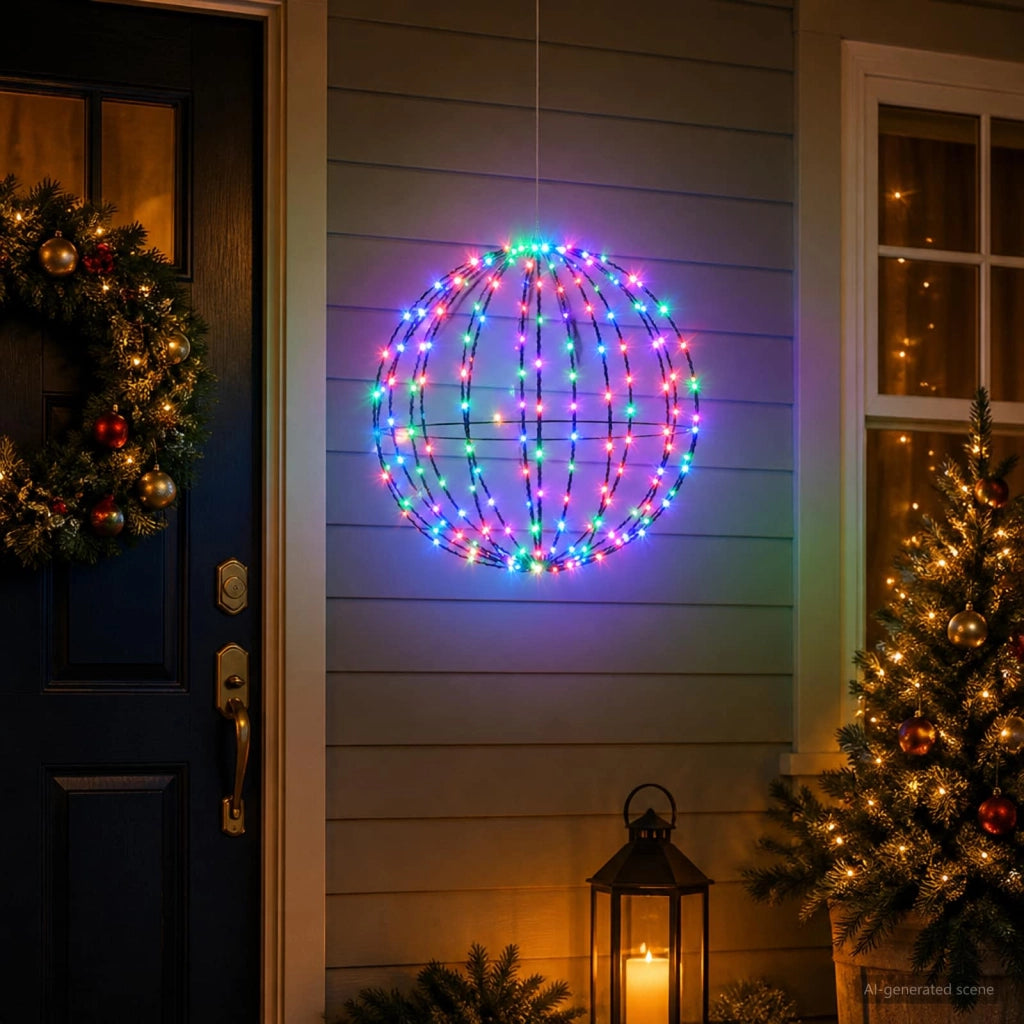 Luce a punta di Natale 96 LED RGB Diametro 30 x 32 cm 42049734